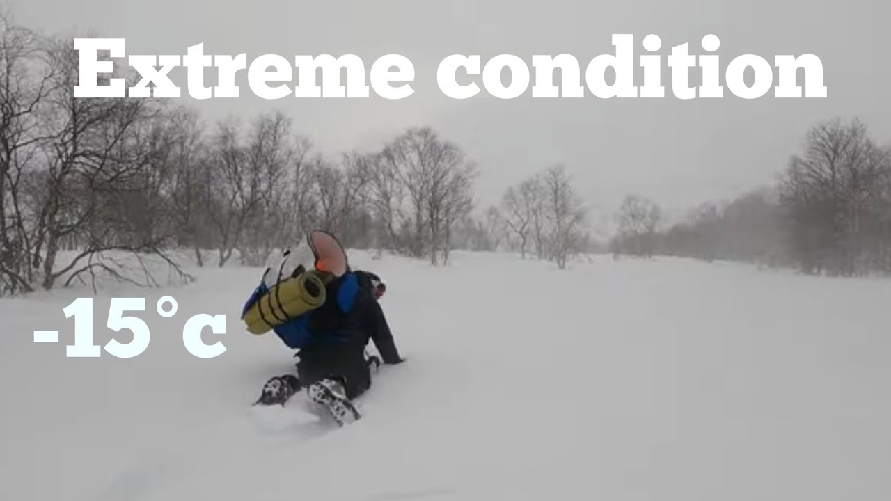 winter camping in snowstorm & extreme conditions