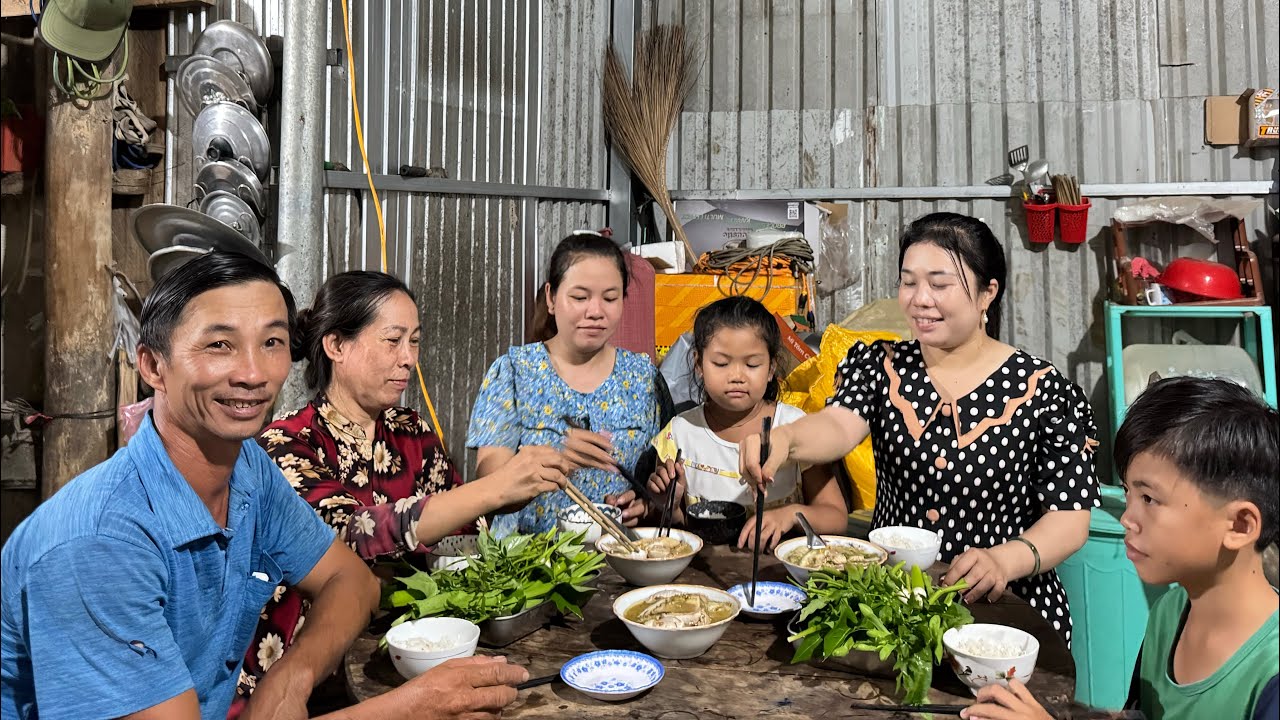 Bụng C&aacute; Kho Mắm Chấm Rau Vườn Mẹ Chồng Cho l CSTN&FAMILY#amthucmientay 