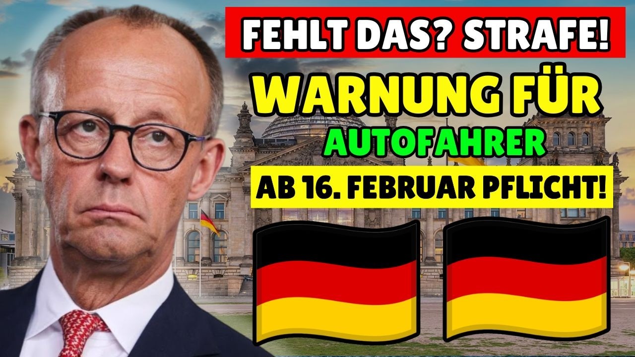 🚨 Warnung für deutschen Autofahrer Ab dem 16. Februar müssen Sie dies in Ihrem Auto mitführen