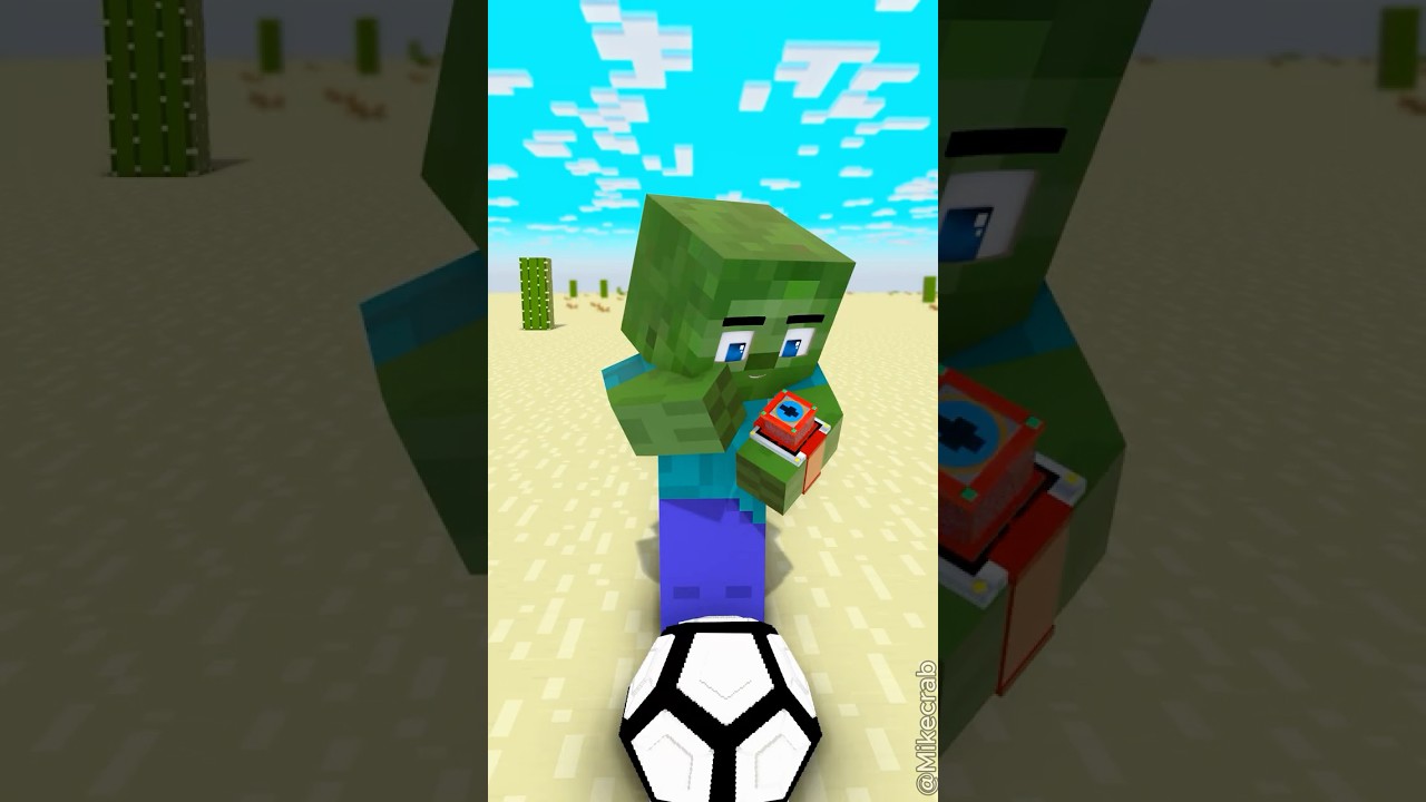 Zombie Becomes Herobrine in Bruce Lee Soccer Challenge ⚡⌚| Transform Watch