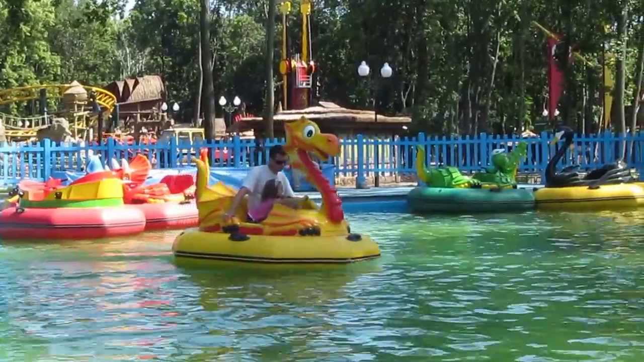 Аттракцион Лодочки Парк Горького Харьков Boats attraction Gorky Park Kharkov