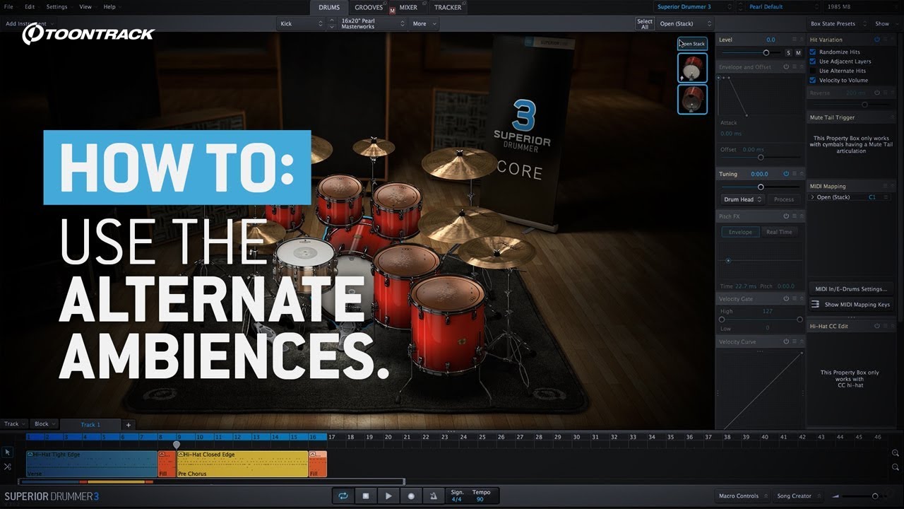 Superior Drummer 3: Как использовать альтернативные звуки