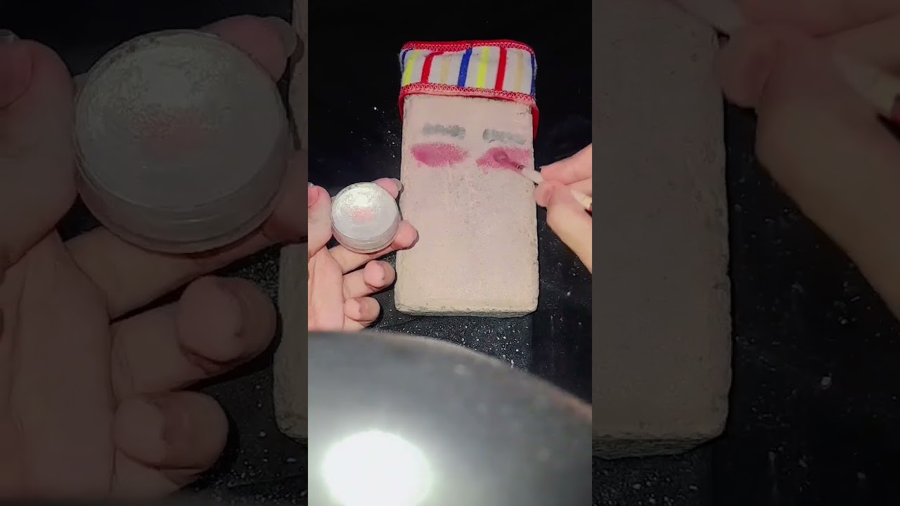 💄 Makeup on brick #brickwork #makeup #asmrsounds #asmr #bricks