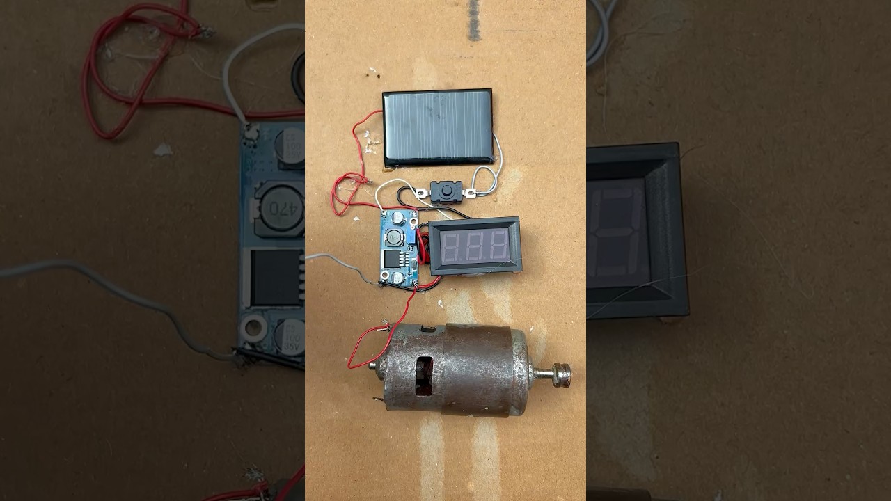 Generate electricity with mini solar power &bull; Dc Motor