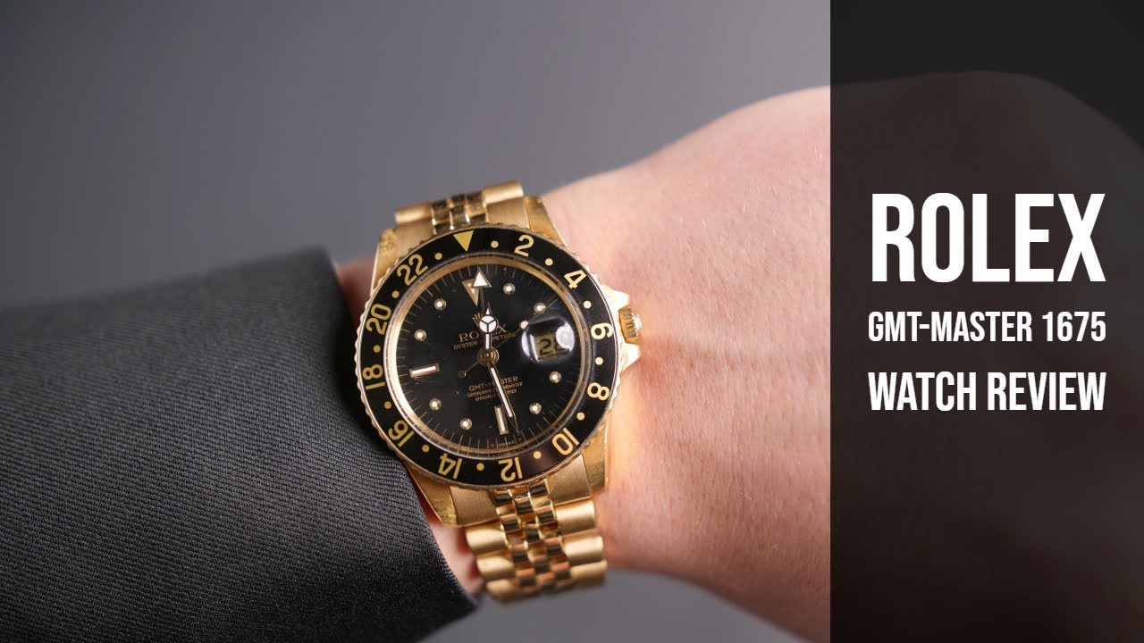 Vintage  Rolex GMT-Master 1675 Yellow Gold Watch Review | Bob's Watches