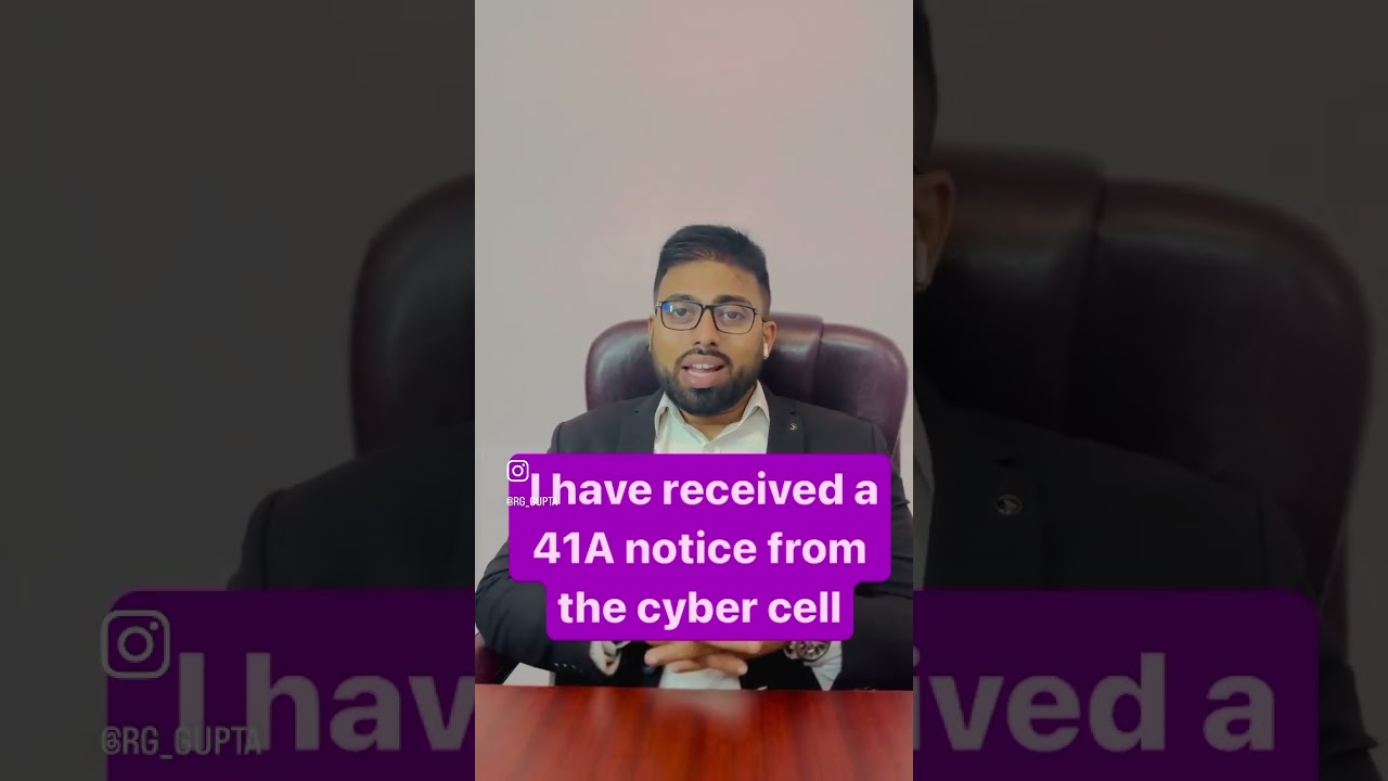 Что делать, если я получил уведомление по разделу 41А от Cybercell? #shorts #shortsvideo