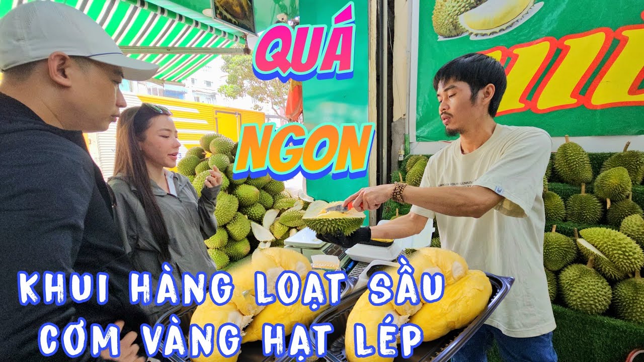 Tiếp Tục Khui Hàng Loạt Sầu Riêng Ri 6, Musang King, 6 Hữu Cơm Vàng Hạt Lép Quá Ngon