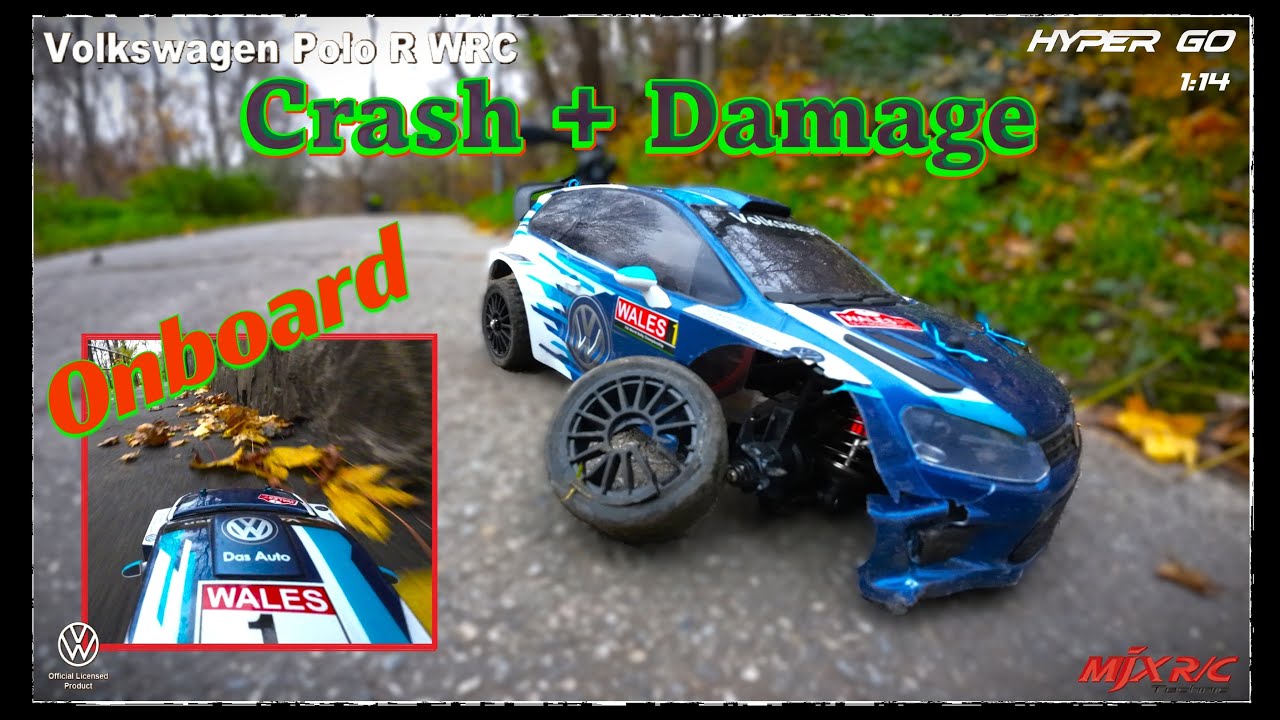 Onboard-Cam und leichter Schaden am VW Polo R WRC / MJX14304