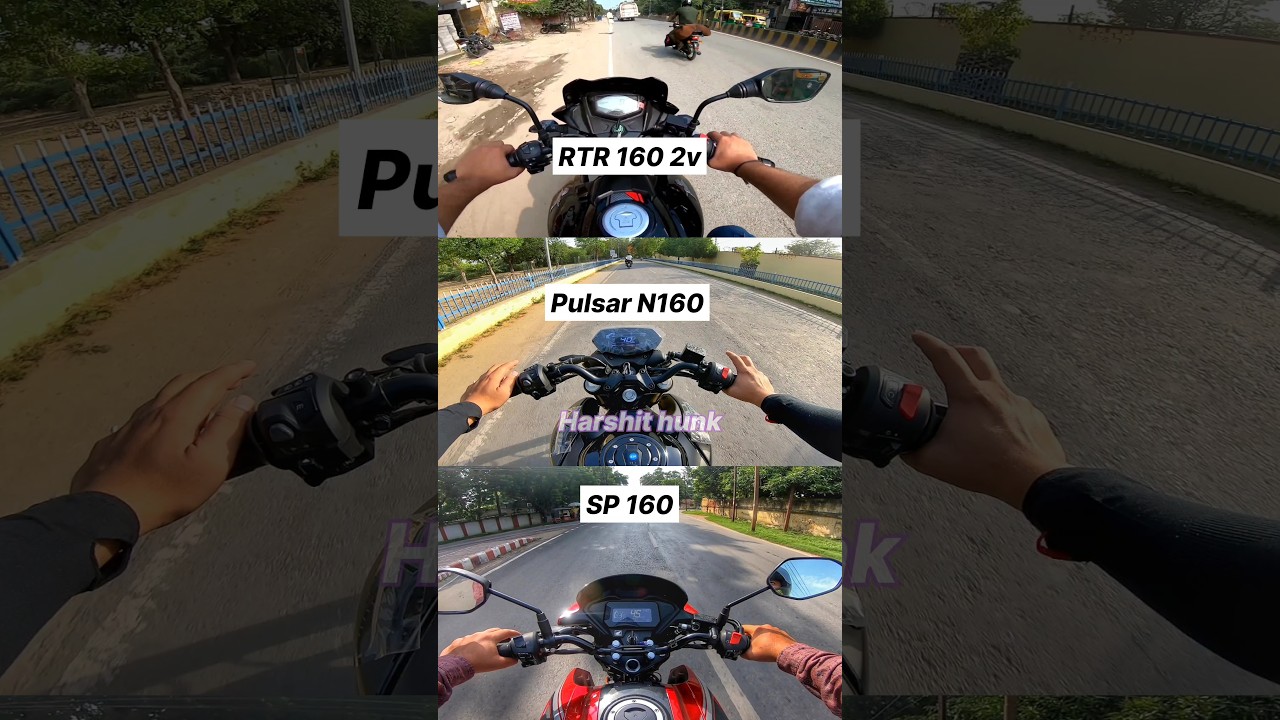 160cc King 👑 ? RTR 160 2v vs Pulsar N160 vs Honda SP 160 🔥Gear Challenge #shorts #n160
