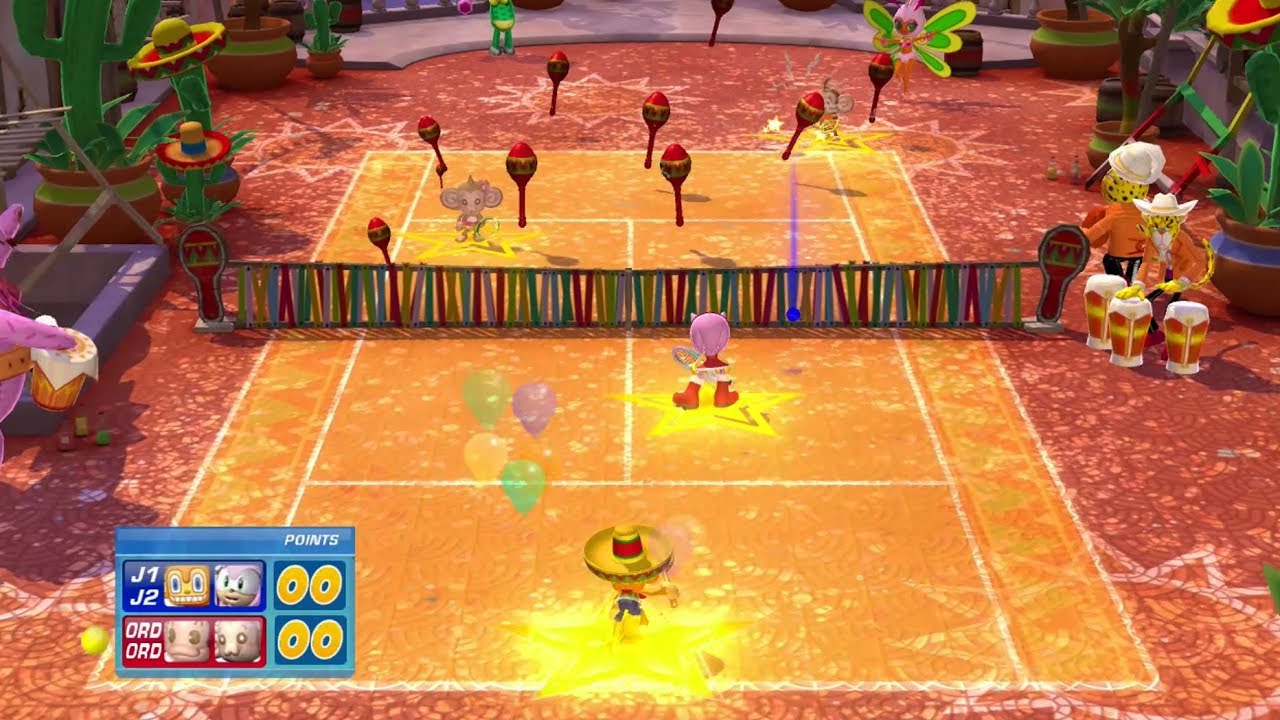 Sega Superstars Tennis - Double : Amigo & Amy Vs AiAi & MeeMee
