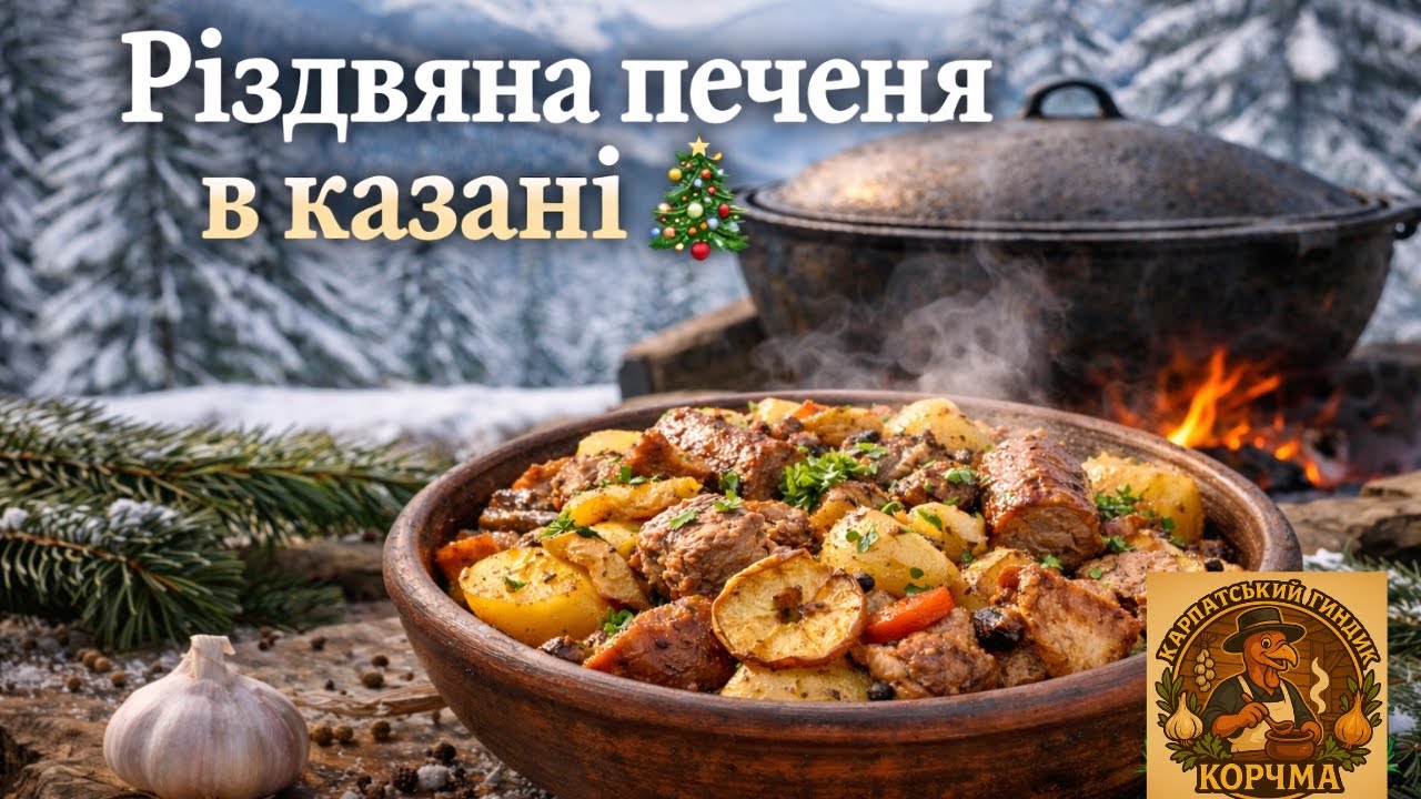Як готують Різдвяну Печеню в українському селі? 🎄 Святкова страва з димком за старовинним рецептом!