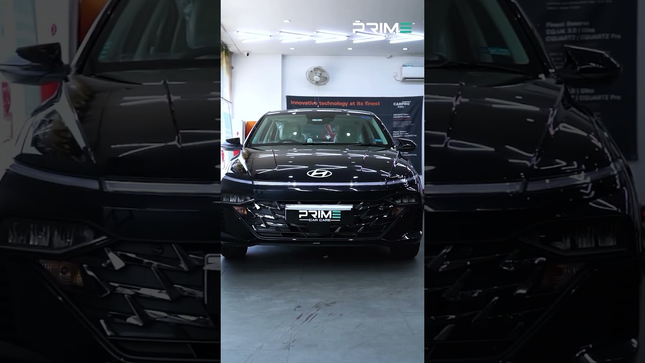 Hyundai Verna in the Starry Night shade coated to perfection with #carpro #CeramicCoating in Kolkata