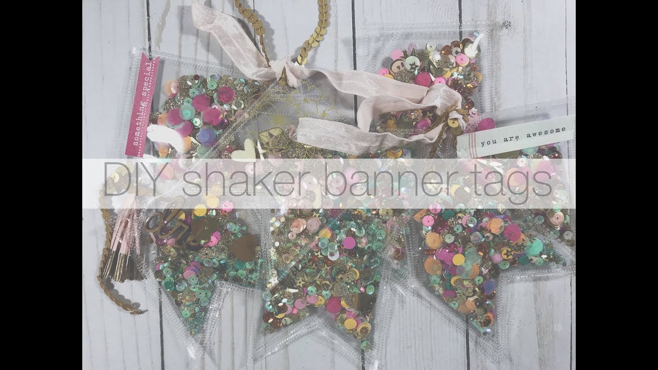 DIY shaker banner tags