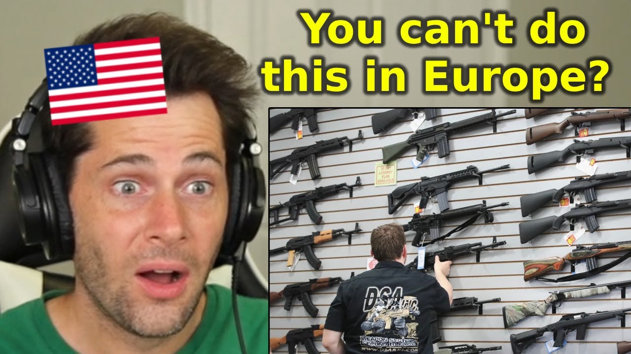 American Reacts to Buying a Gun in Europe vs USA