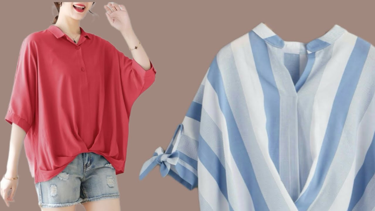 &diams;️How to Sew a Draped Front Blouse with Tie Sleeves | Easy Sewing Tutorial✂️