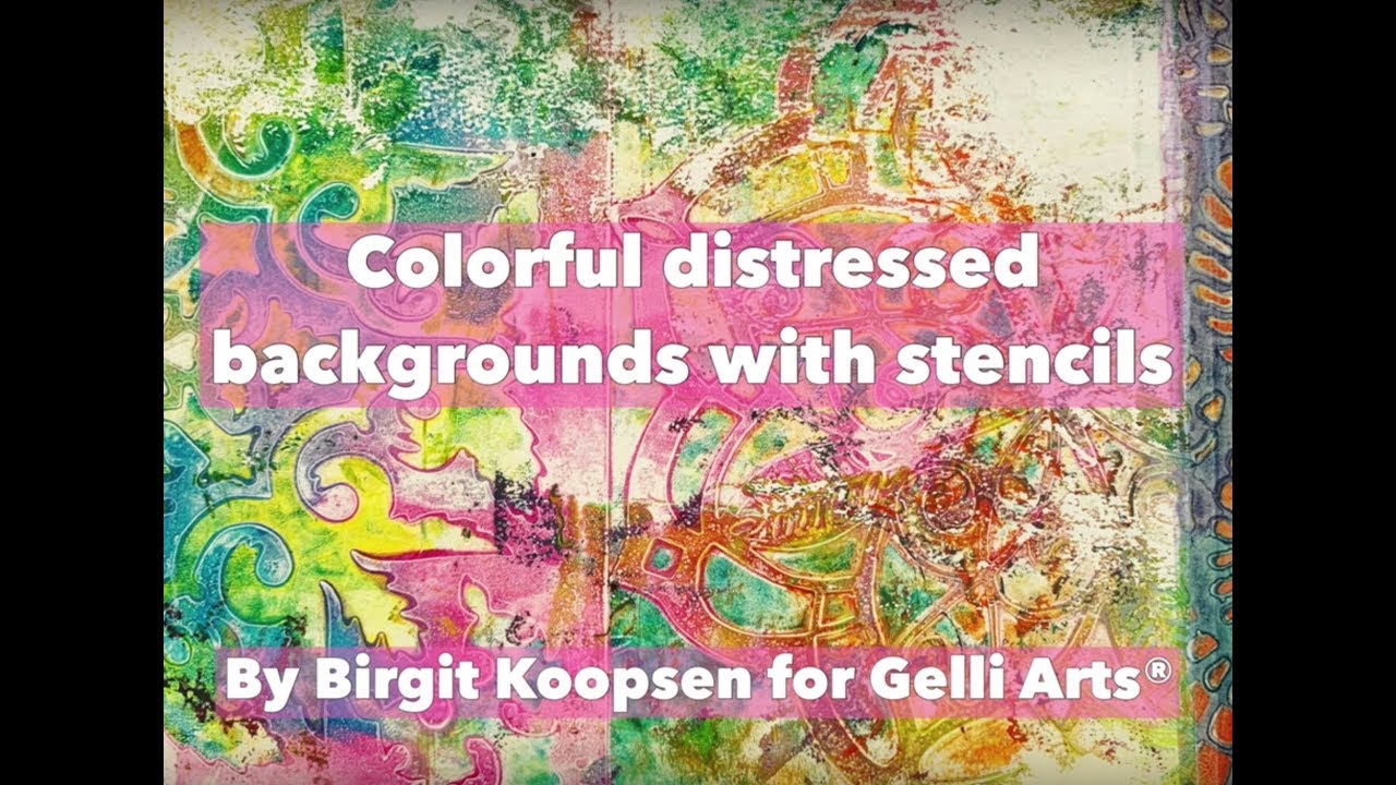 Colorful Distressed Backgrounds By Birgit Koopsen