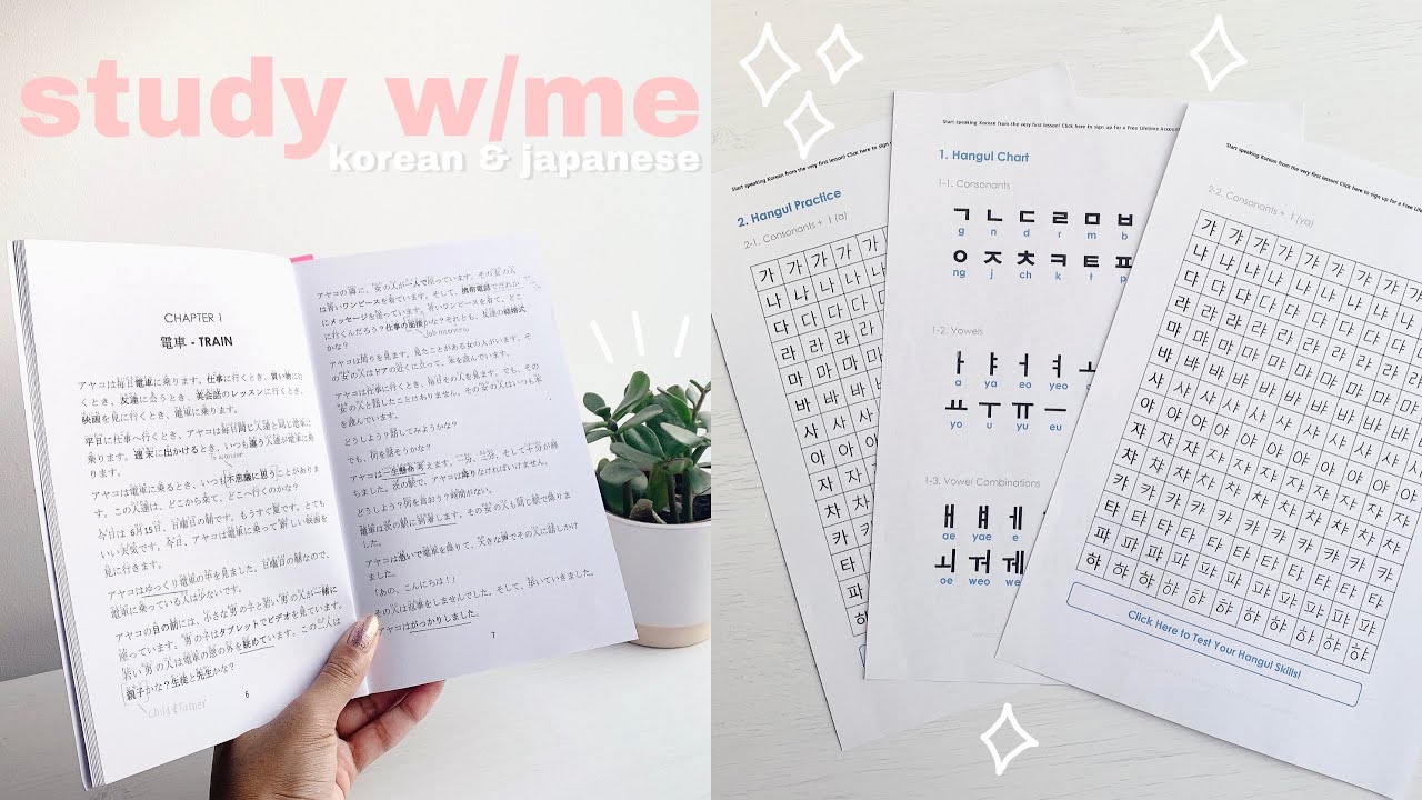 Study Korean and Japanese with me | starting a new language during lockdown | study vlog 2021