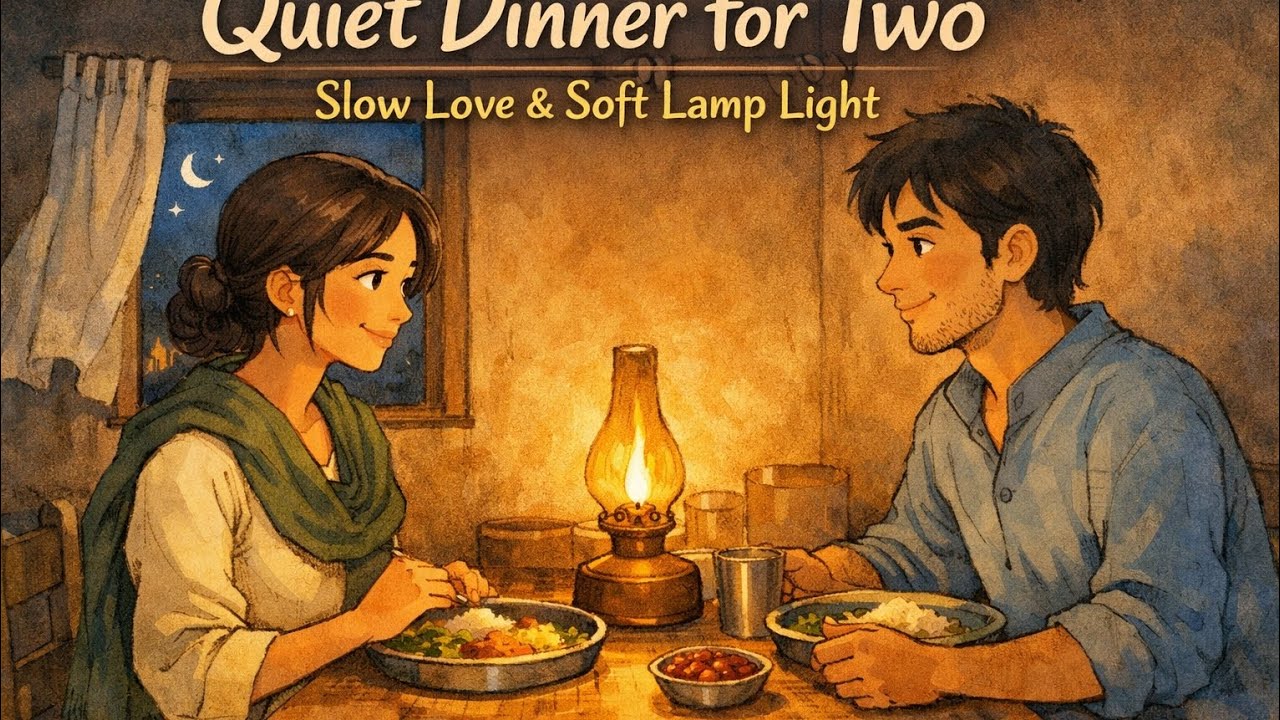 Quiet Dinner for Two in a Village Home | Slow Love, Soft Lamp Light & Peaceful Night
