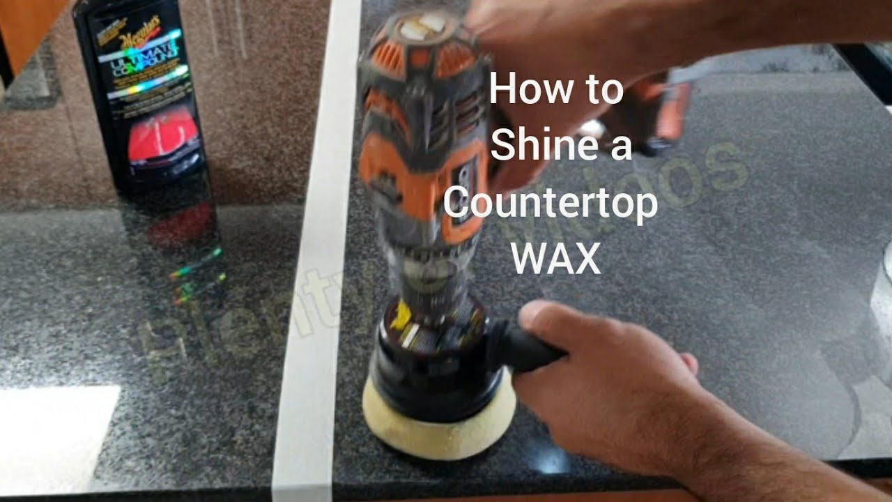 How to make a kitchen counter top clean and shiny with car wax and polish
