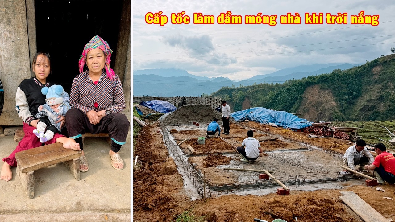 ĐỘI THỢ CẤP TỐC LÀM DẦM MÓNG NHÀ KHI TRỜI NẮNG NGÔI NHÀ TÌNH THƯƠNG ĐƯỢC XÂY DỰNG NHANH NHẤT CÓ THỂ