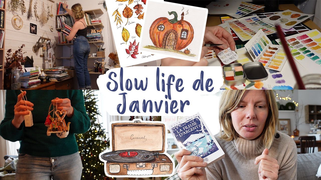 Nouveau bureau, premières aquarelles et oracle avec @celia.melesville ❄ #VLOG38