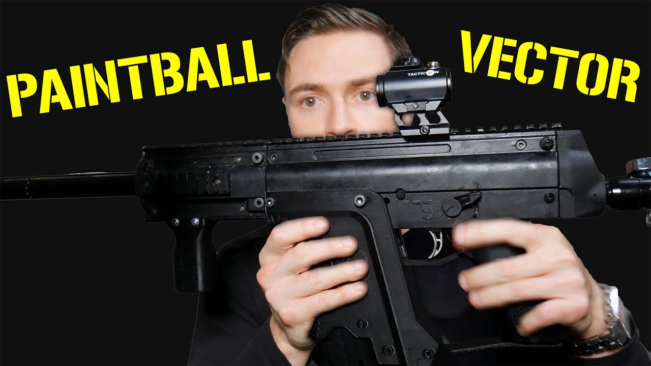 Kriss Vector Custom Magfed Paintball Gun 3D Print Build