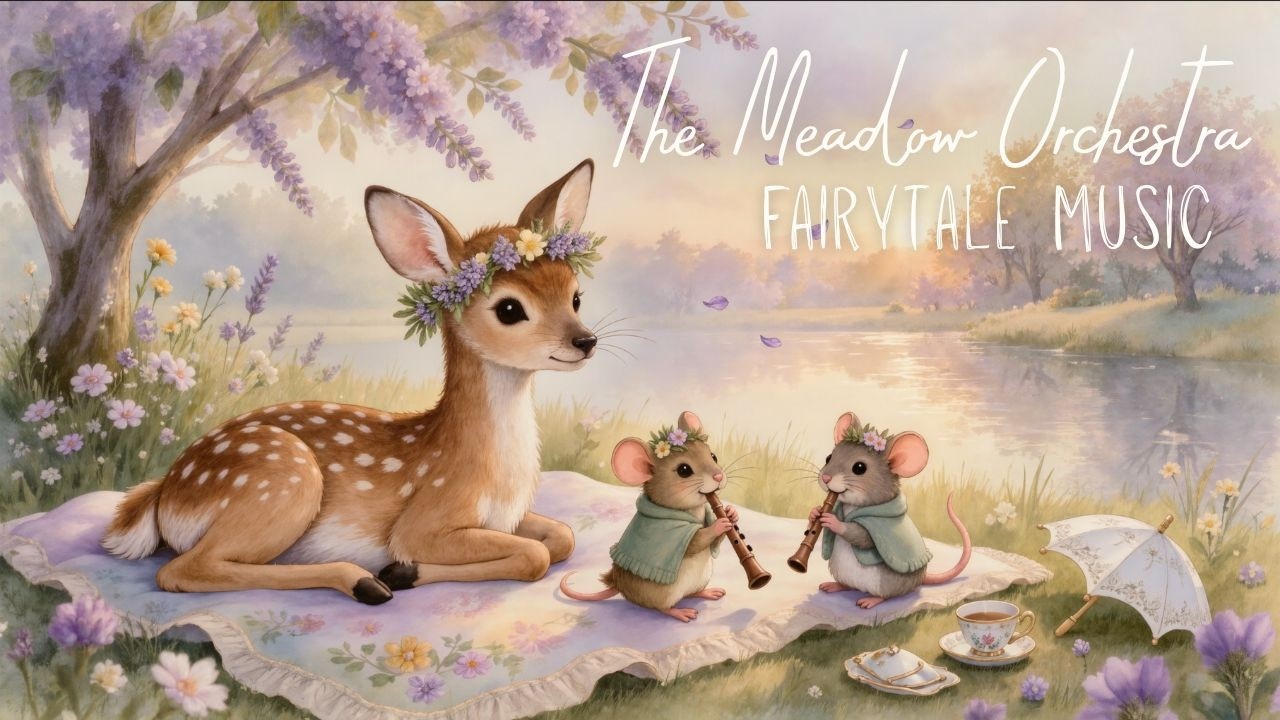 The Meadow Orchestra 🎶 1 Hour Soft Fairytale Music &middot; Watercolor Spring Morning