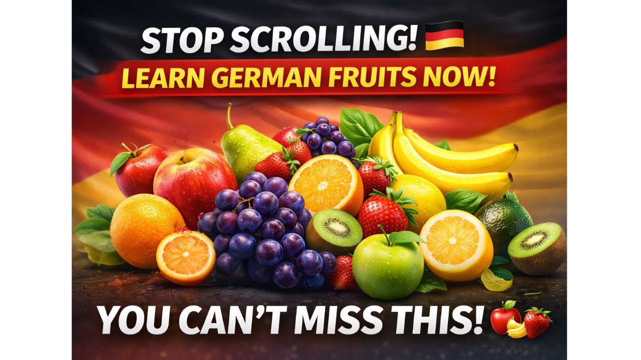 Fruits in German | Learn German Fruits with Articles & Sentences | A1 German | Sikho German