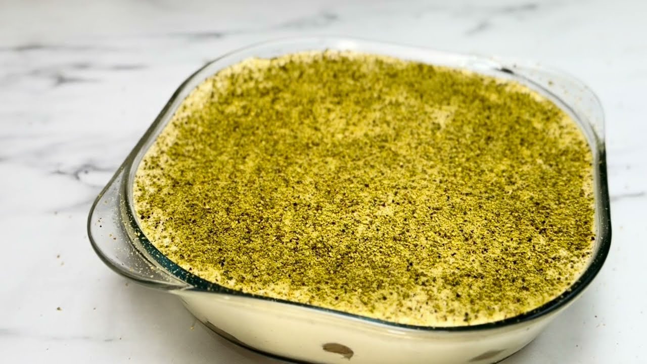 Pistachio TIRAMISU Recipe, از این به بعد تیرامیسو را اینجوری درست که از نتیجه ش شگفت زده 😍خواهی شد