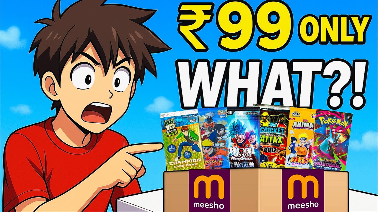 99rs Meesho Cards Unboxing Naruto Cards Pokemon Cards Free Fire Cards