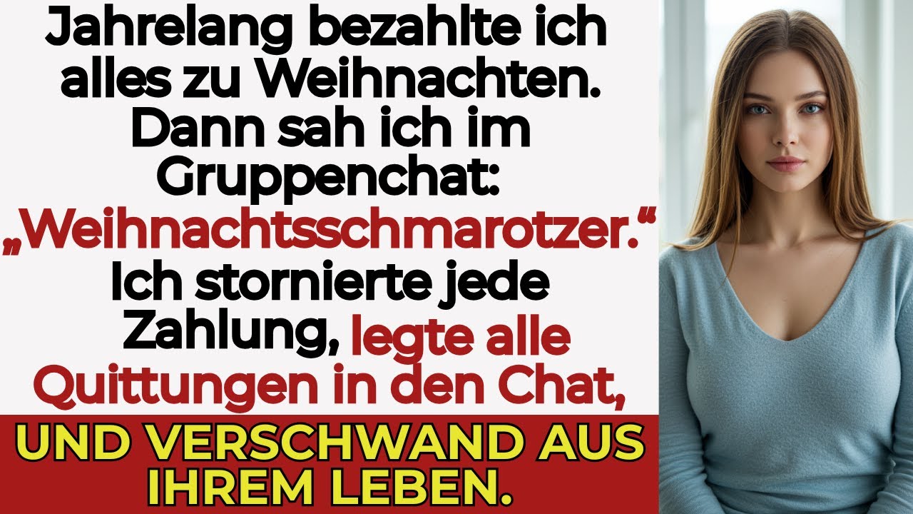 Meine Familie lie&szlig; mich an Weihnachten alles zahlen &ndash; bis ich im Chat las: &bdquo;Hauptsache, sie zahlt&ldquo;&hellip;