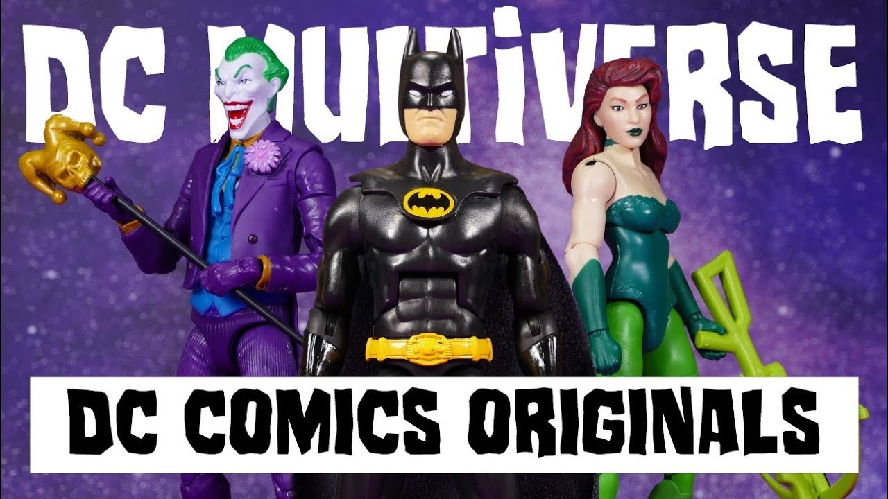 DC Comic Multiverse Originals Batman, Joker, and Poison Ivy. ToysBiz wave