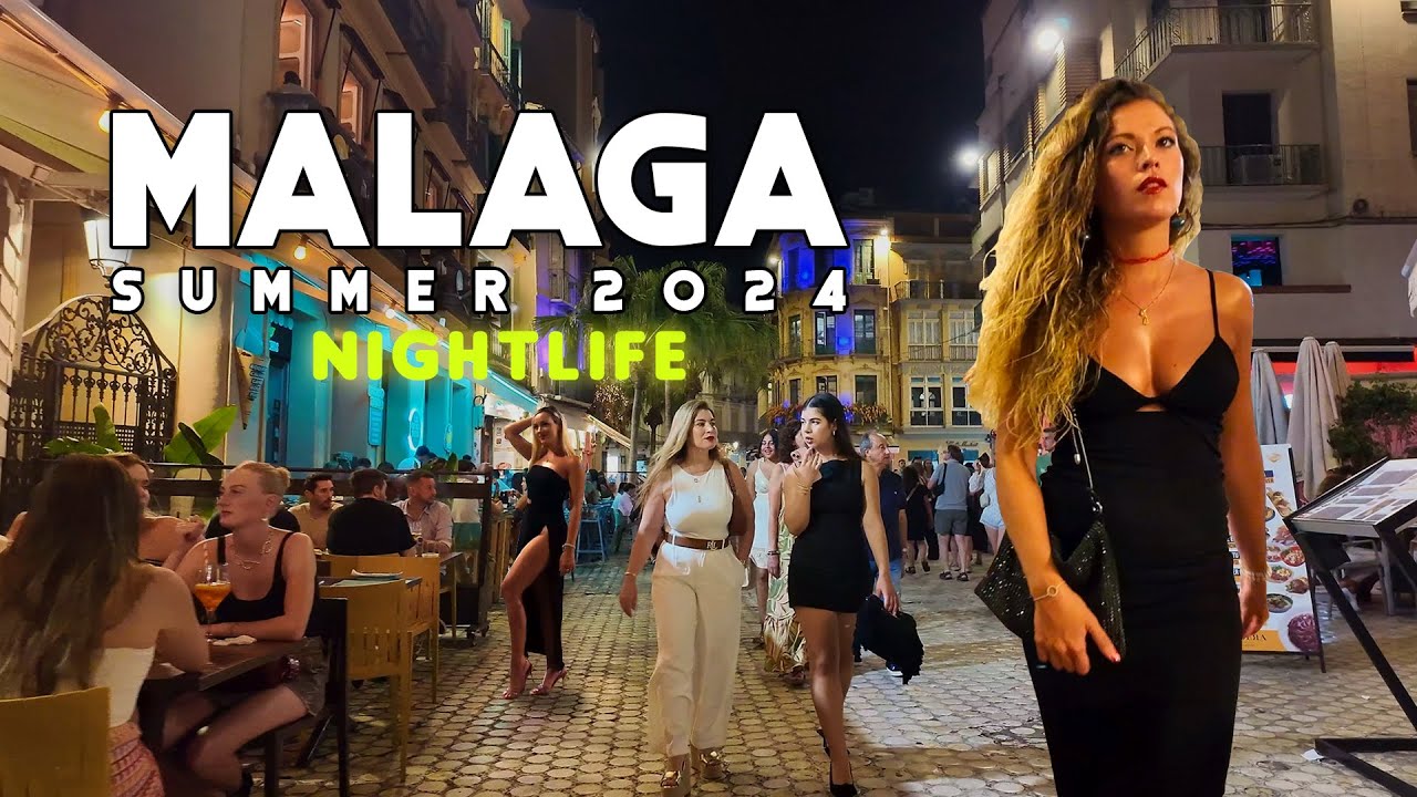 HOT SUMMER NIGHTLIFE MALAGA CITY SPAIN 2024 UPDATE 🇪🇸 Costa del Sol [4K]