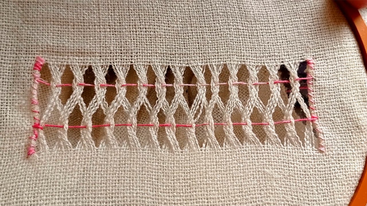 Hand embroidery simple drawn thread embroidery tutorial: Tarkashi design