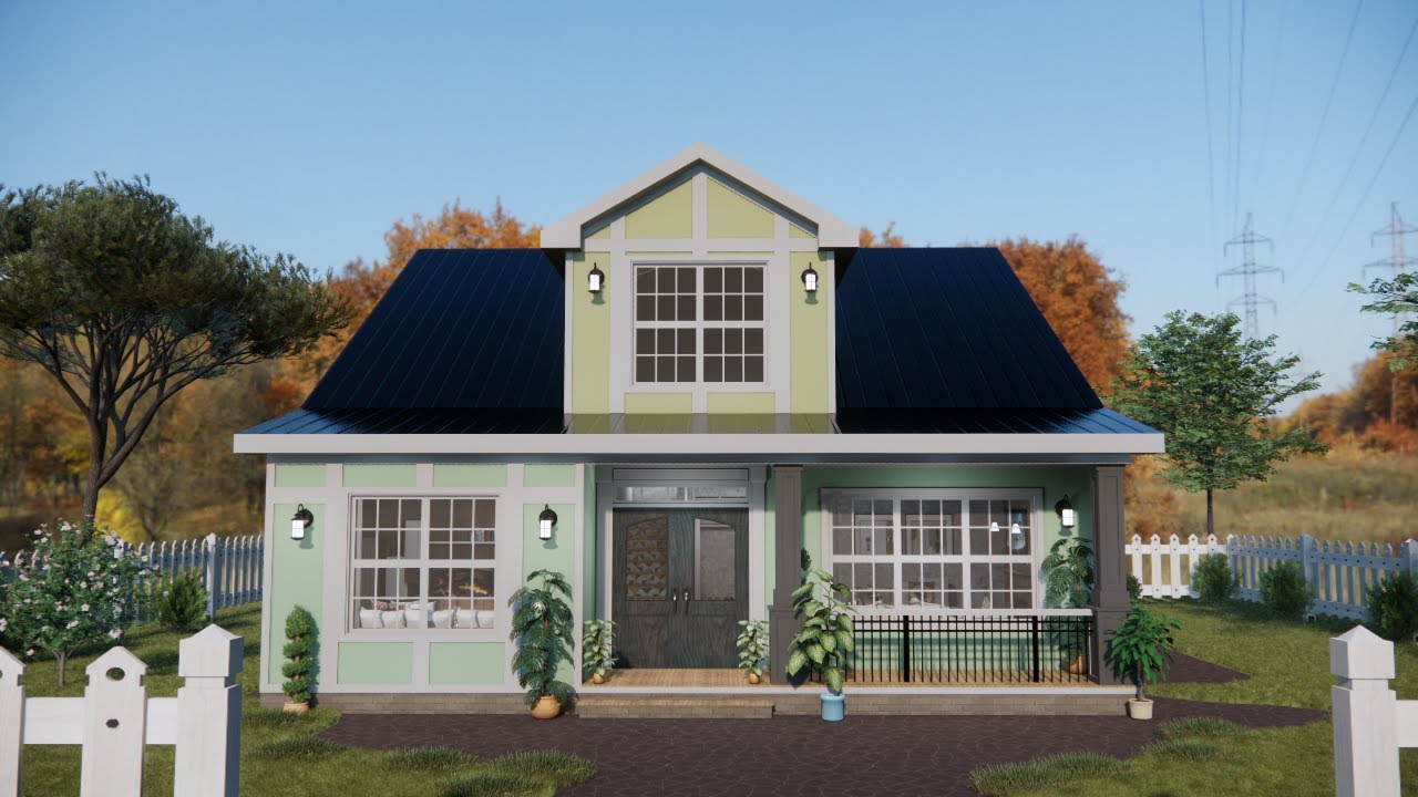 Efficient 10x10m 2-Storey Cozy House – Small Home with Maximum Comfort!