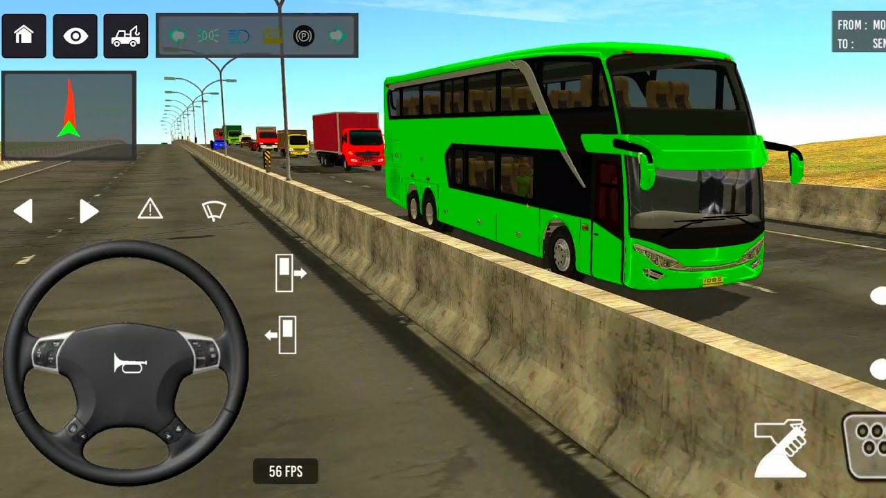 BUS SIMULATOR INDONESIA|| Bus🚌 Driving👮‍♂️ City euro Coach bus Simulator 🔥-Android Gameplay Bus 2024