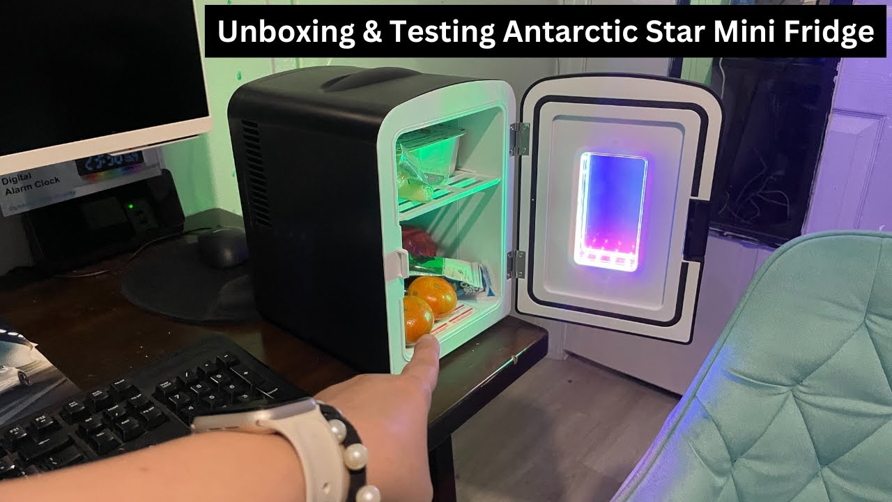 Unboxing & First Try ❄ Antarctic Star Mini Compact Fridge with Gaming Light | 4L Portable Cooler