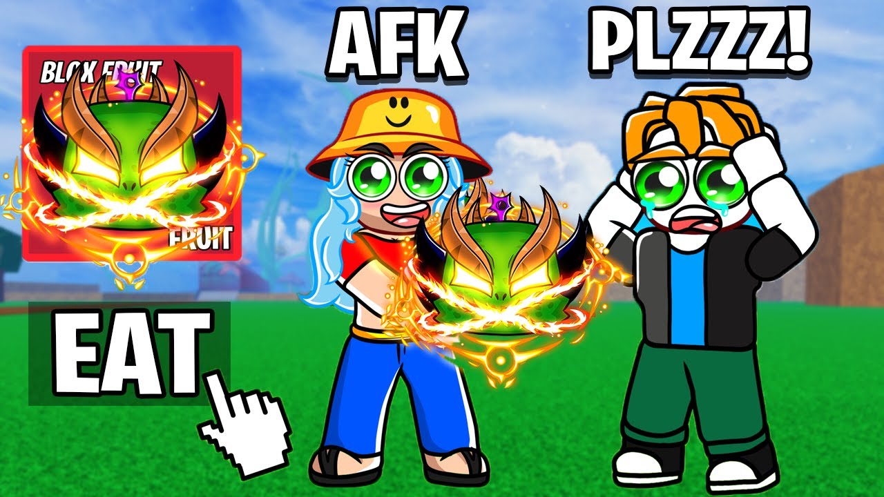 I Pretended to Be AFK Holding DRAGON Fruit for 24 Hours (Blox Fruits)