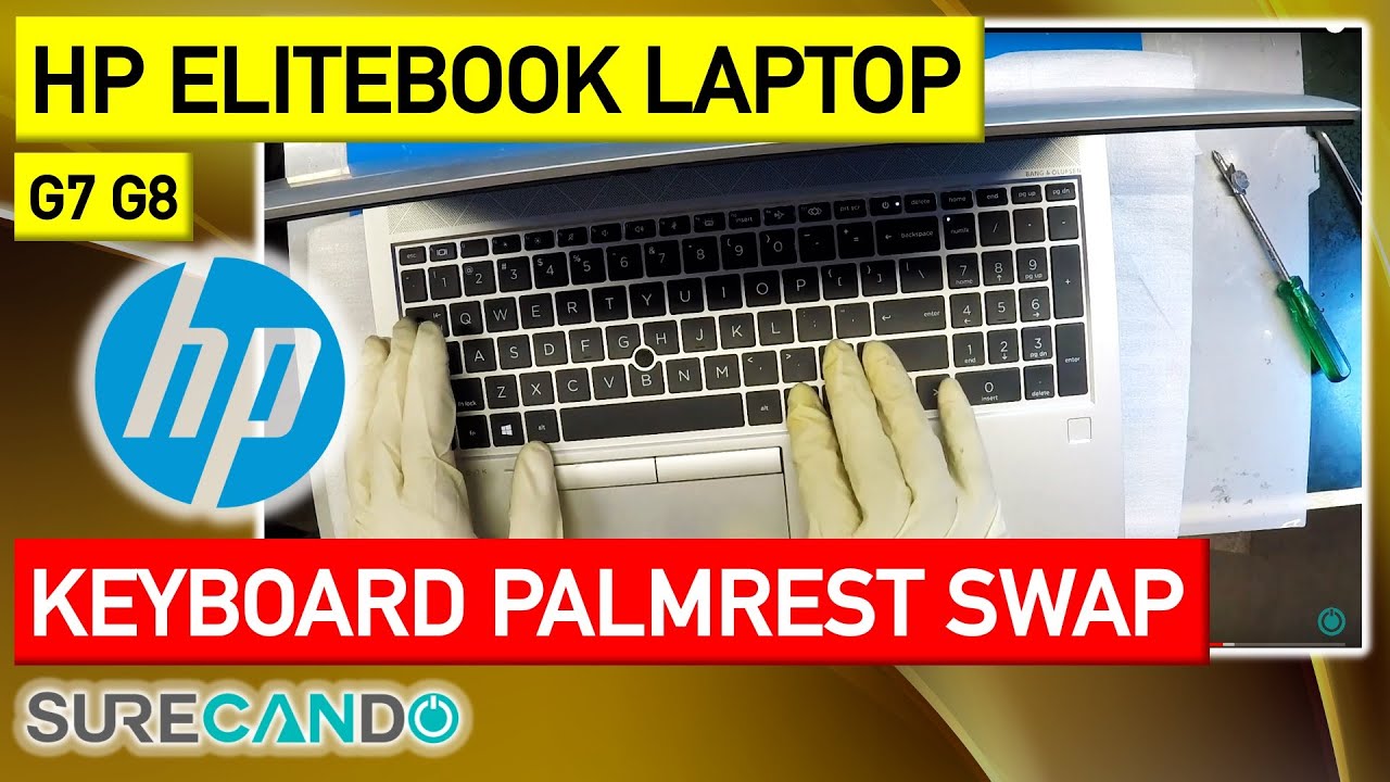HP Keyboard Palmrest EliteBook 750 850 G7 G8 755 855 G7 G8 Top Laptop Cover Replacement Guide