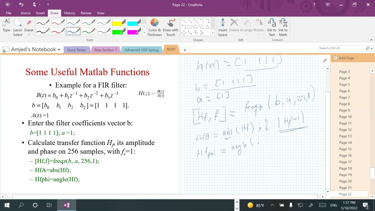 BME 390 | Digital Signal Processing Systems | 2