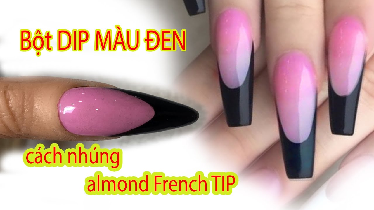 DIP French Black Tip -  Bột Màu Đen - Sao Cho Nét Và Đều .