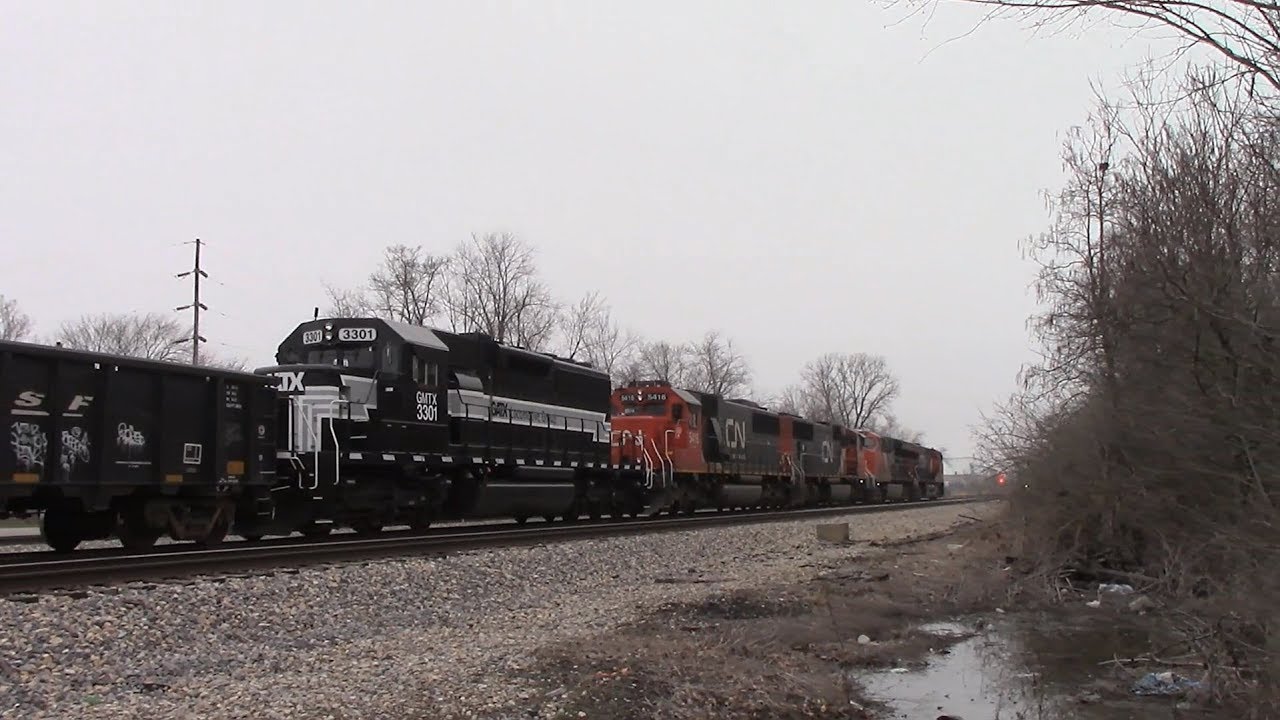 GMTX 3301, ex Finger Lakes Railway, on CN L531 in Centralia, Illinois