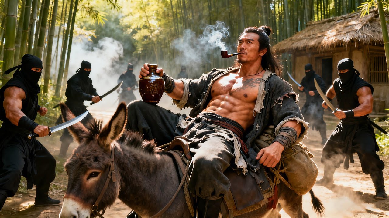 不起眼的穷乞丐原来是武林高手！仅用一招暴揍恶霸！#kongfu #movie #chinesedrama #武侠片