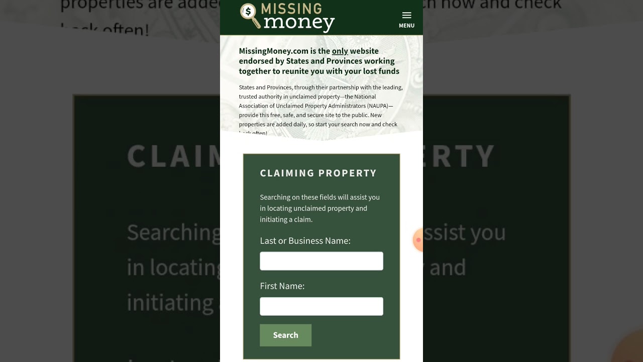 #money missing money .com unclaimed money check it out