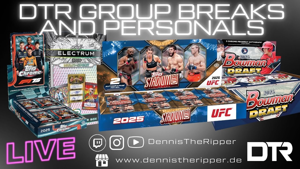 F1 Chrome! Leaf Electrum! UFC Stadium Club! Bowman Draft! DTR Group Breaks & Personals