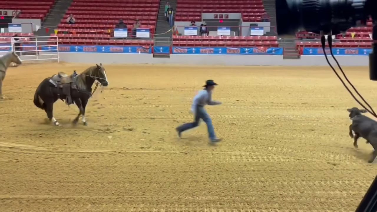 JE Dual Money Maker and Daniel Brashear &ldquo;Top 6 in Jr.Tie Down Roping 2022 Houston Stockshow&rdquo;