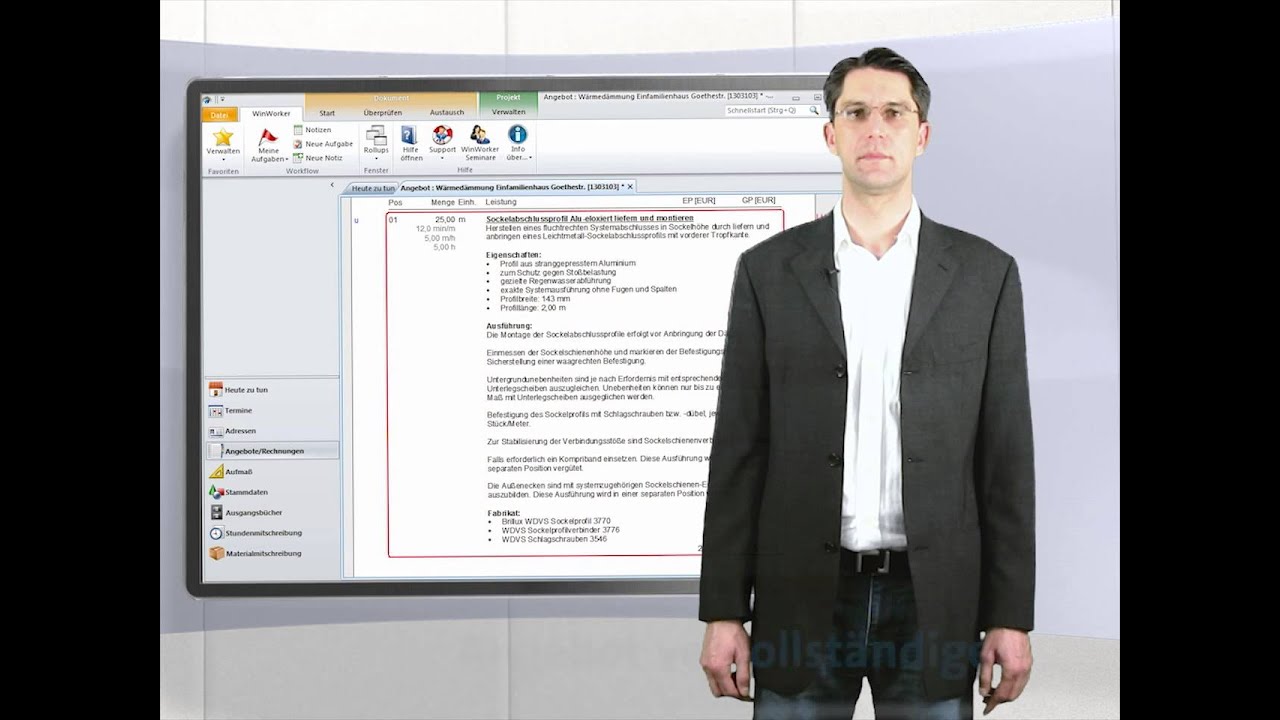 WinWorker Malerstammdaten (MSD)