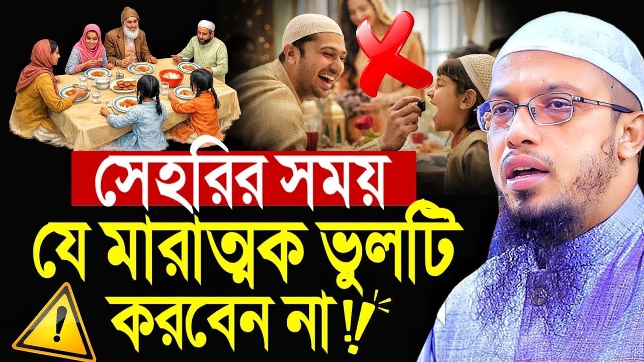 সেহরির সময় যে মারাত্মক ভুলটি করবেন না? শায়খ আহমাদুল্লাহ |