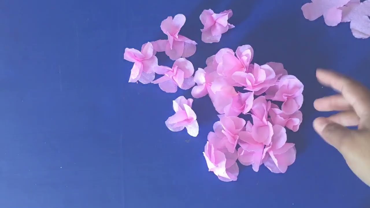 Diy -como hacer árbol de cerezo con flores de papel/manualidades