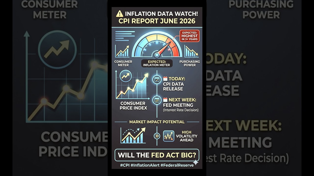 ⚠️ Inflation Data Could SHAKE the Market Today! CPI Report June 2026 #shorts #trading